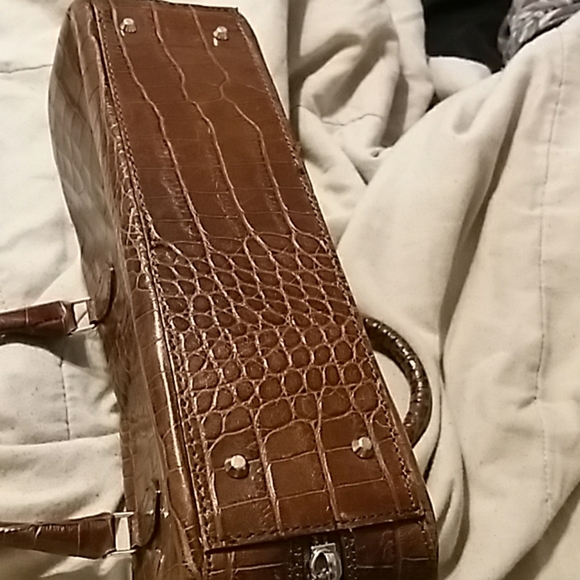 Vintage Saks Fifth Avenue Faux Alligator Purse - Picture 7 of 8